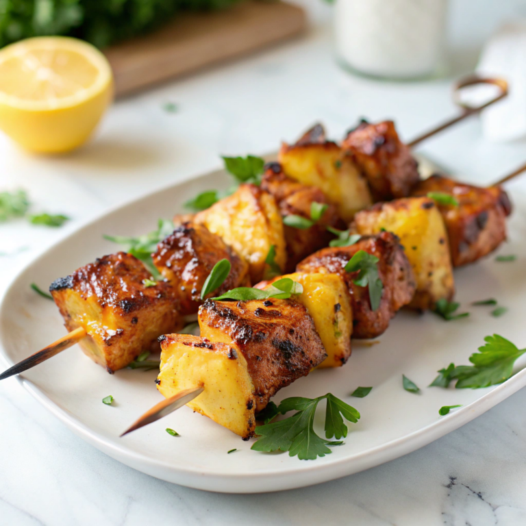 Pineapple BBQ Chicken Skewers Recipe