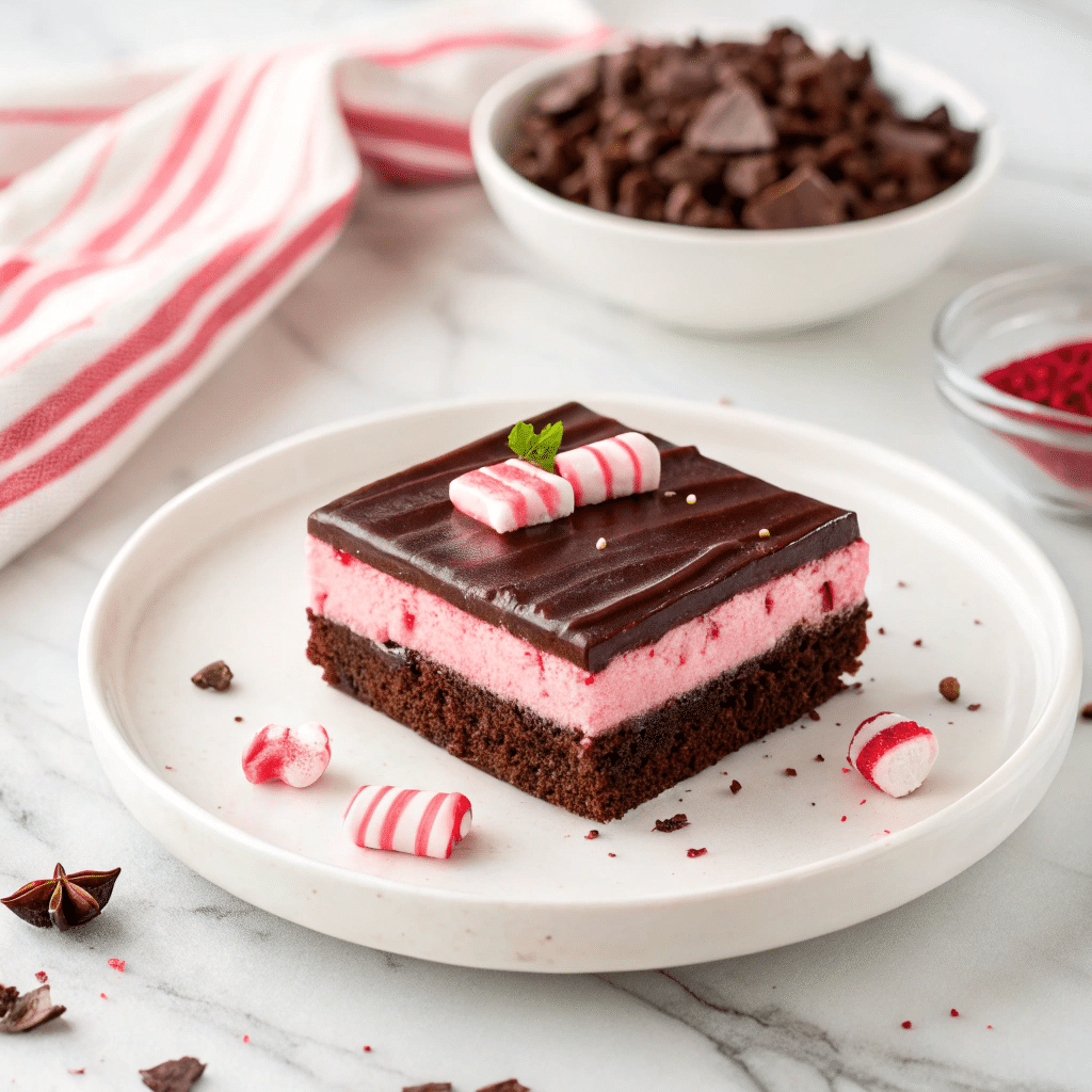 Chocolate Peppermint Lasagna: A Festive Delight Recipe - Recipe Image