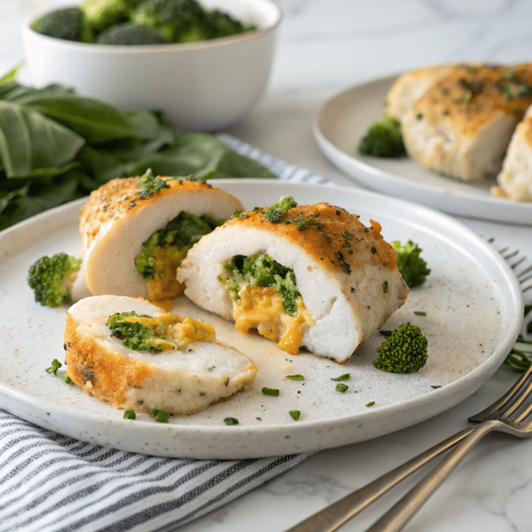 Broccoli Cheddar Stuffed Chicken Recipe