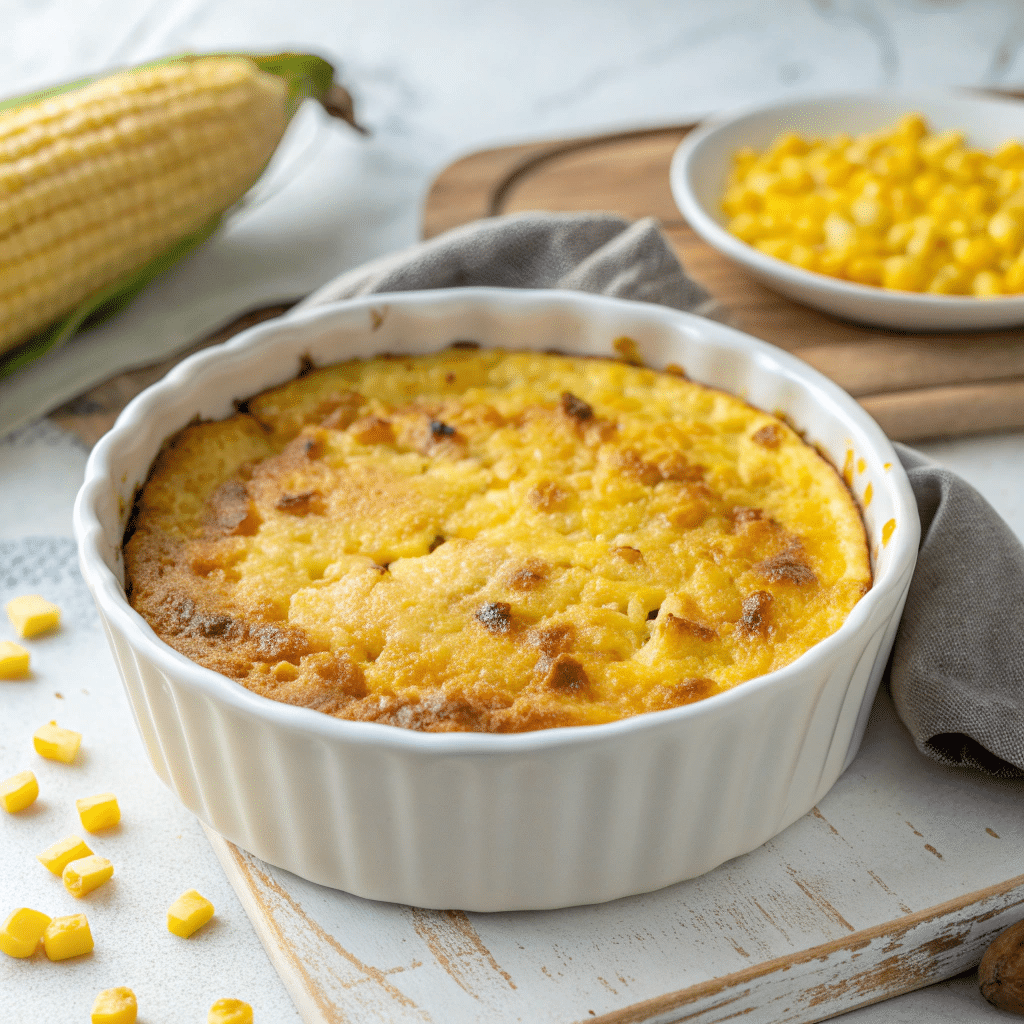 Cheesy Corn Casserole Recipe - Recipe Image