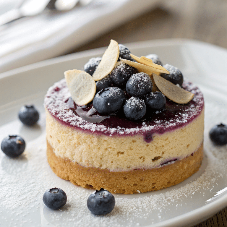 Almond Praline Blueberry Cake Recipe