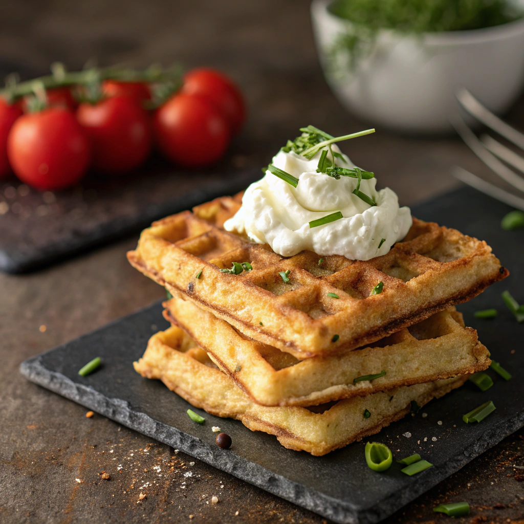 Healthy Cauliflower Hashbrown Chaffle Recipe - Recipe Image
