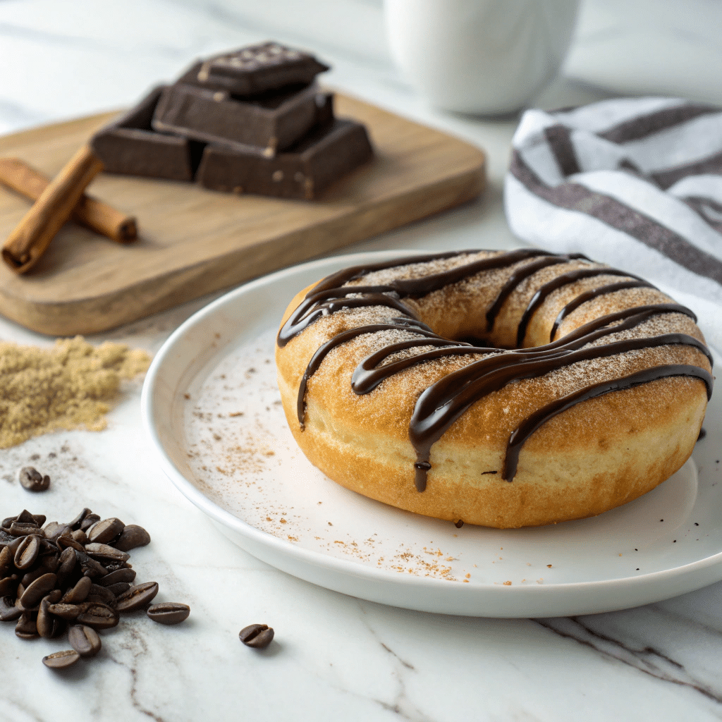 Cinnamon-Sugar Donuts with Chocolate Drizzle Recipe - Recipe Image