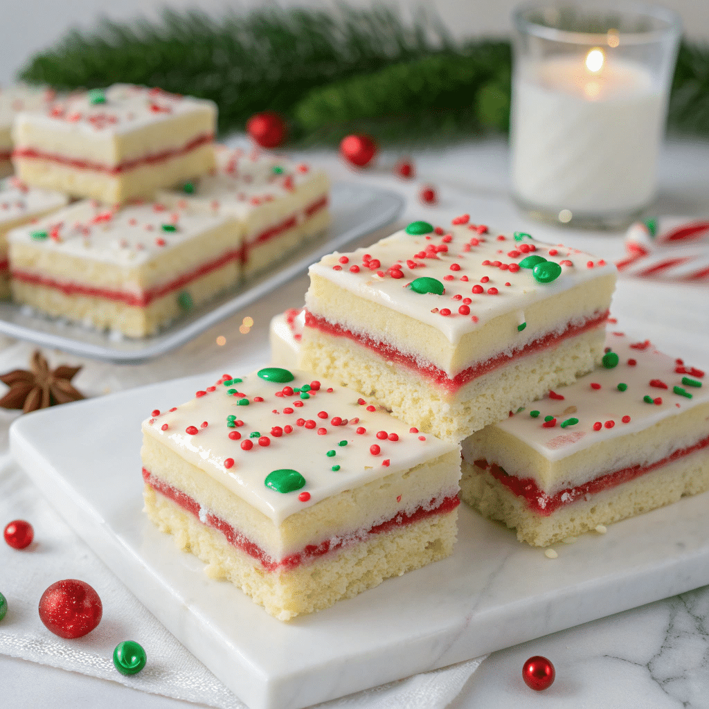 Christmas Sugar Cookie Bars Recipe - Recipe Image