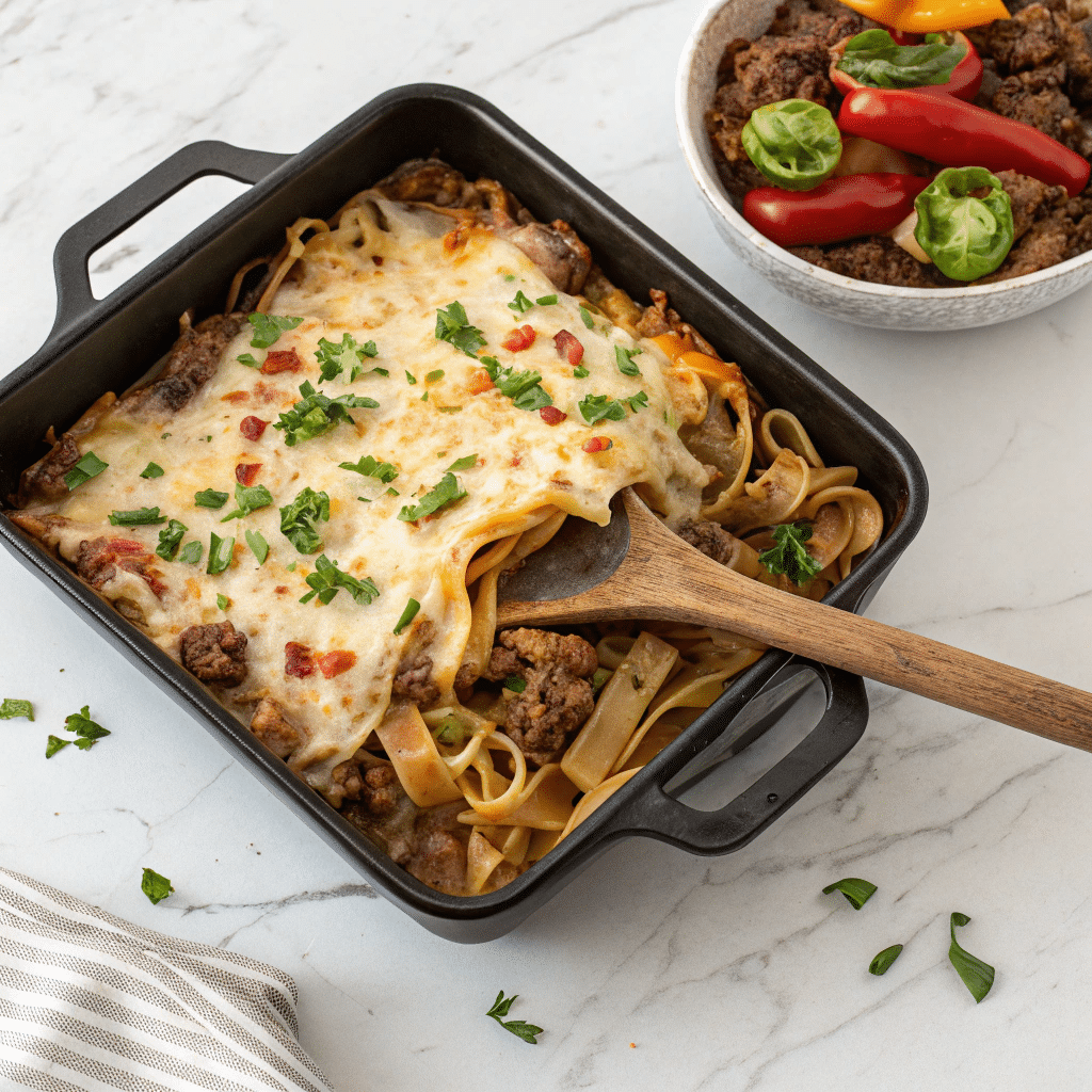 Beef Noodle Casserole Recipe - Recipe Image