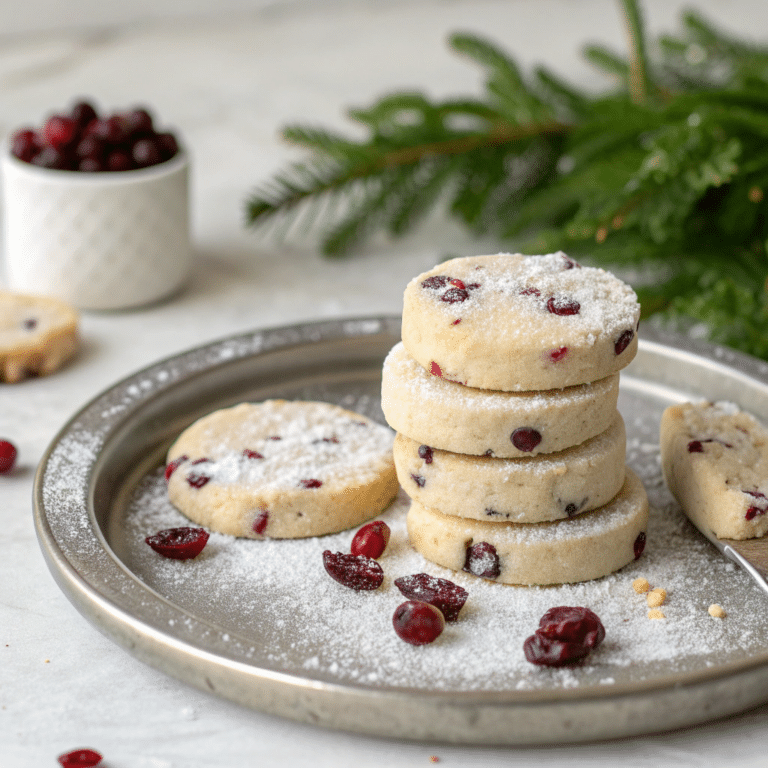 Cranberry Shortbread Cookies Recipe