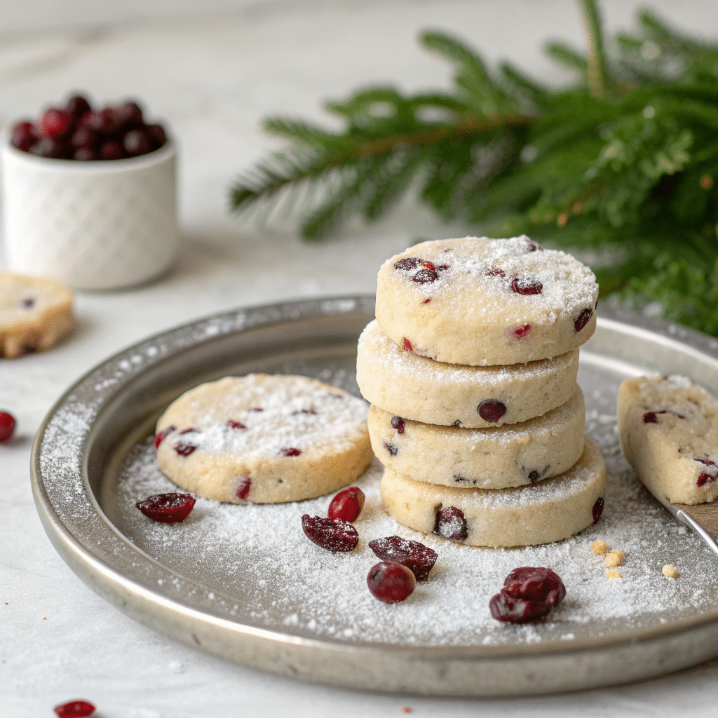 Cranberry Shortbread Cookies Recipe