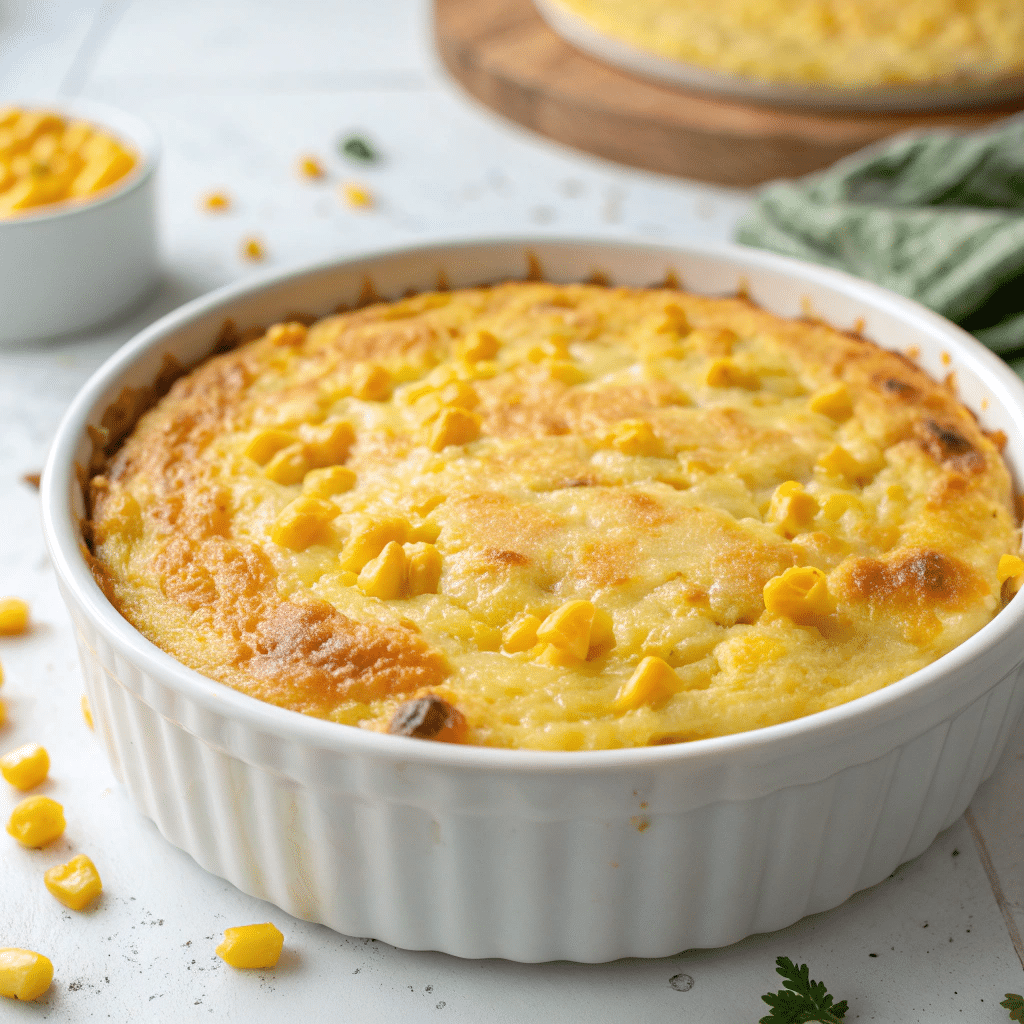 Cheesy Corn Casserole Recipe - Recipe Image