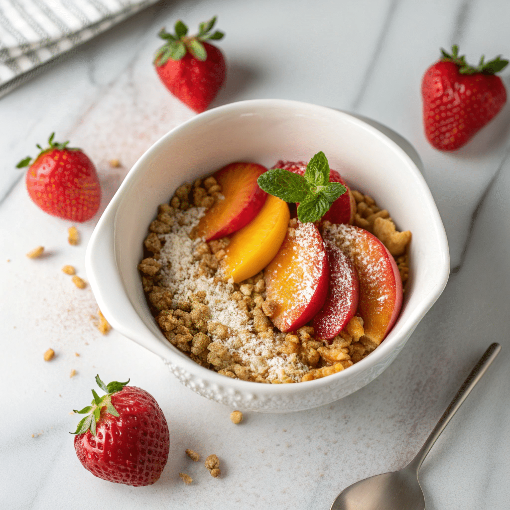 Strawberry Peach Crisp Dessert Recipe - Recipe Image