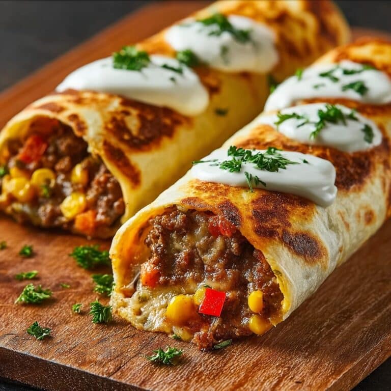 Beef and Cheese Chimichangas Recipe