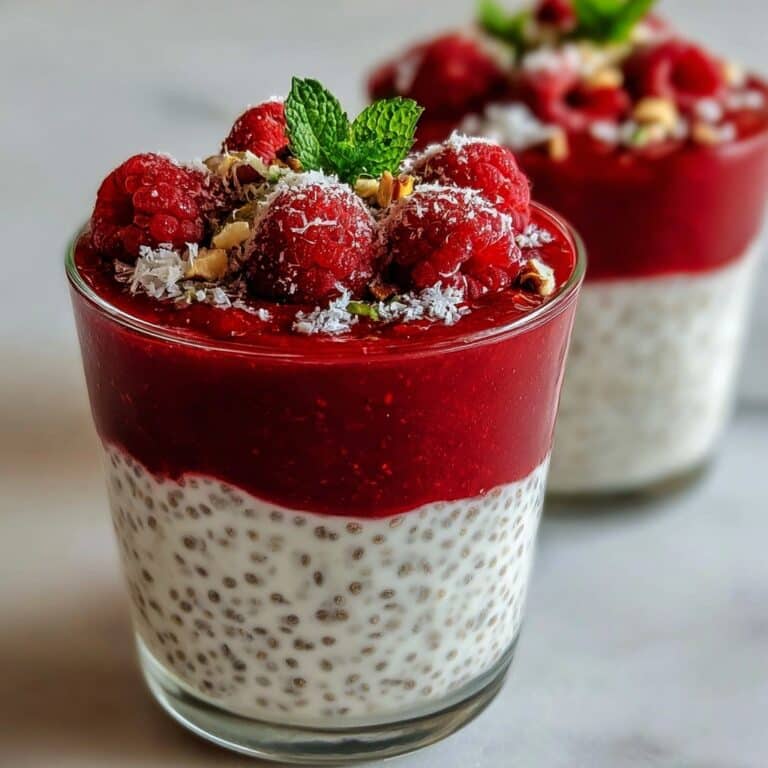 Vegan Raspberry Coconut Chia Parfaits Recipe