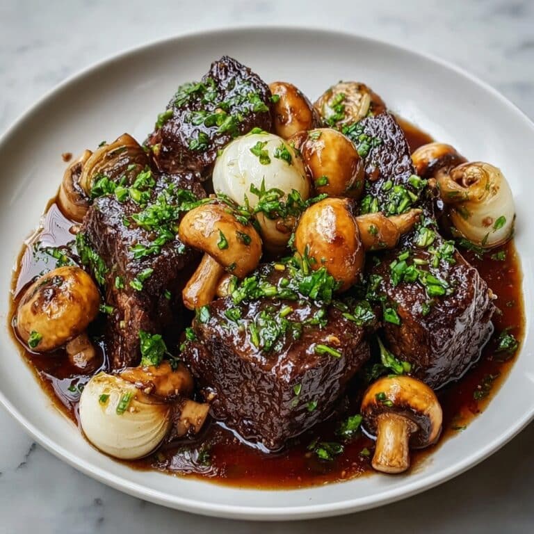 Wild Mushroom Beef Bourguignon Recipe