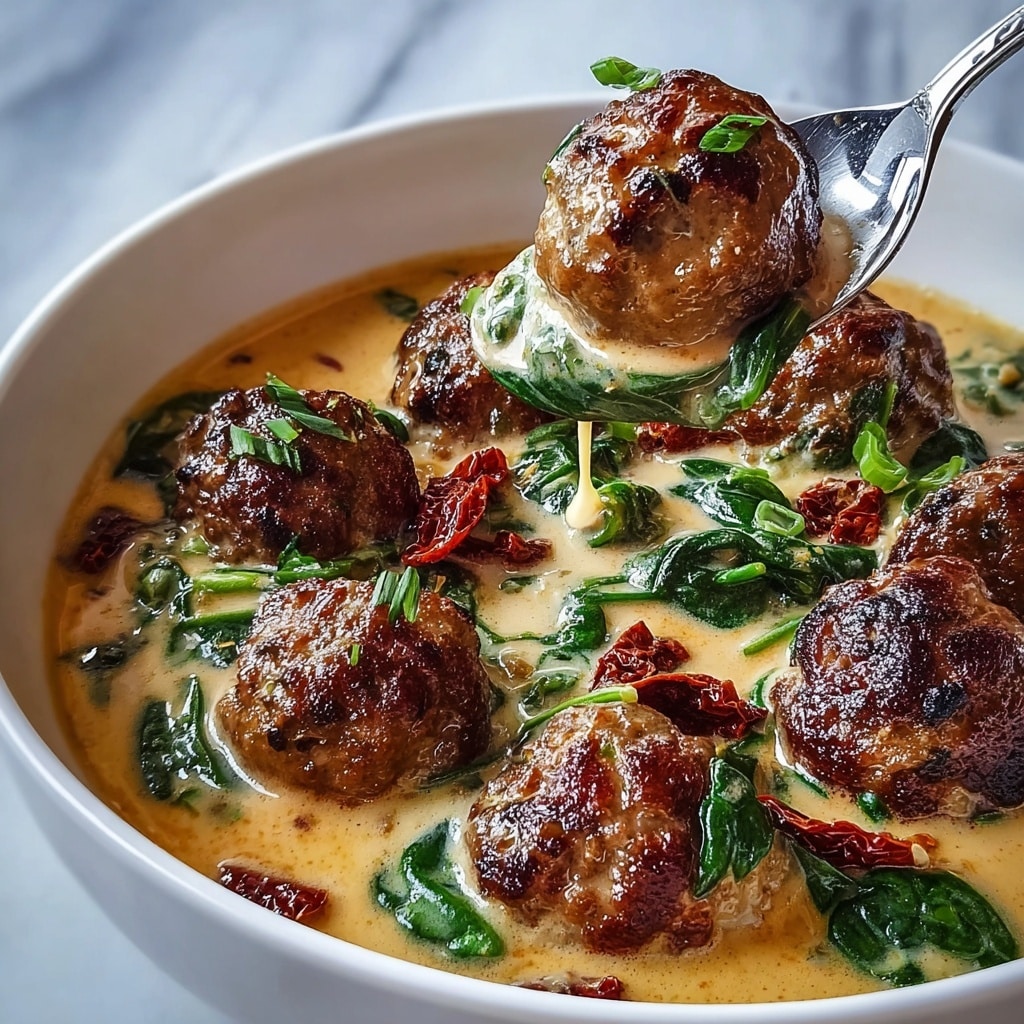 Creamy Tuscan Turkey Meatball Soup Recipe