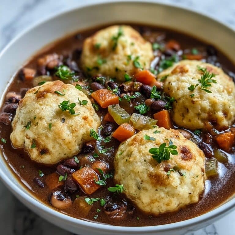 Black-Eyed Peas and Sausage Dumplings Recipe