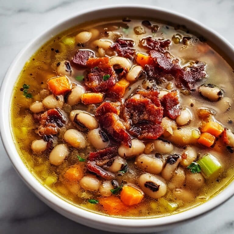 Black-Eyed Peas and Bacon Soup Recipe