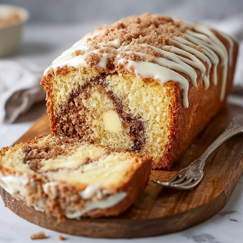 Cinnamon Swirl Cream Cheese Banana Bread Recipe - Recipe Image