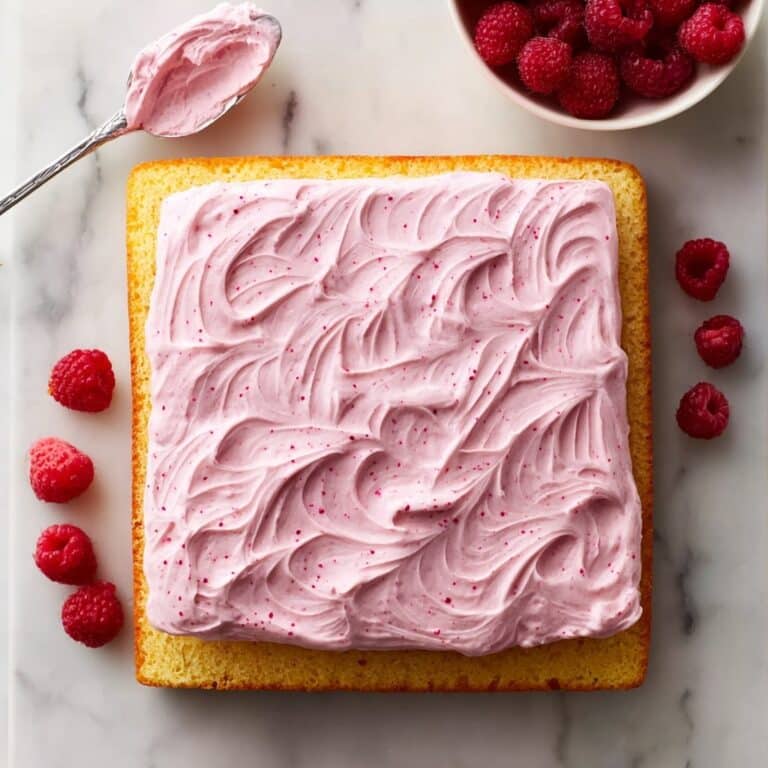 Almond Raspberry Cake with Raspberry Buttercream Recipe