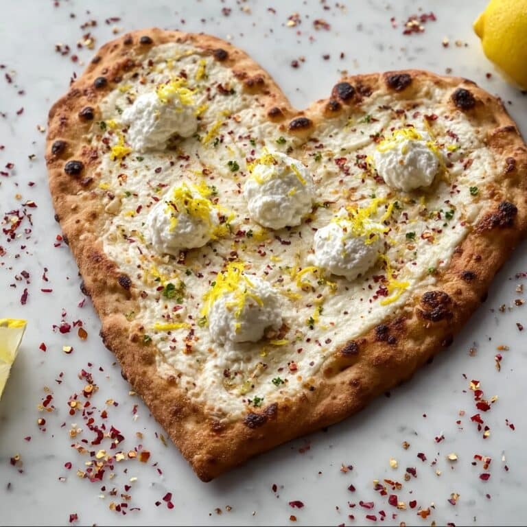 Garlic Bread Crust White Pizza with Lemon and Arugula Recipe
