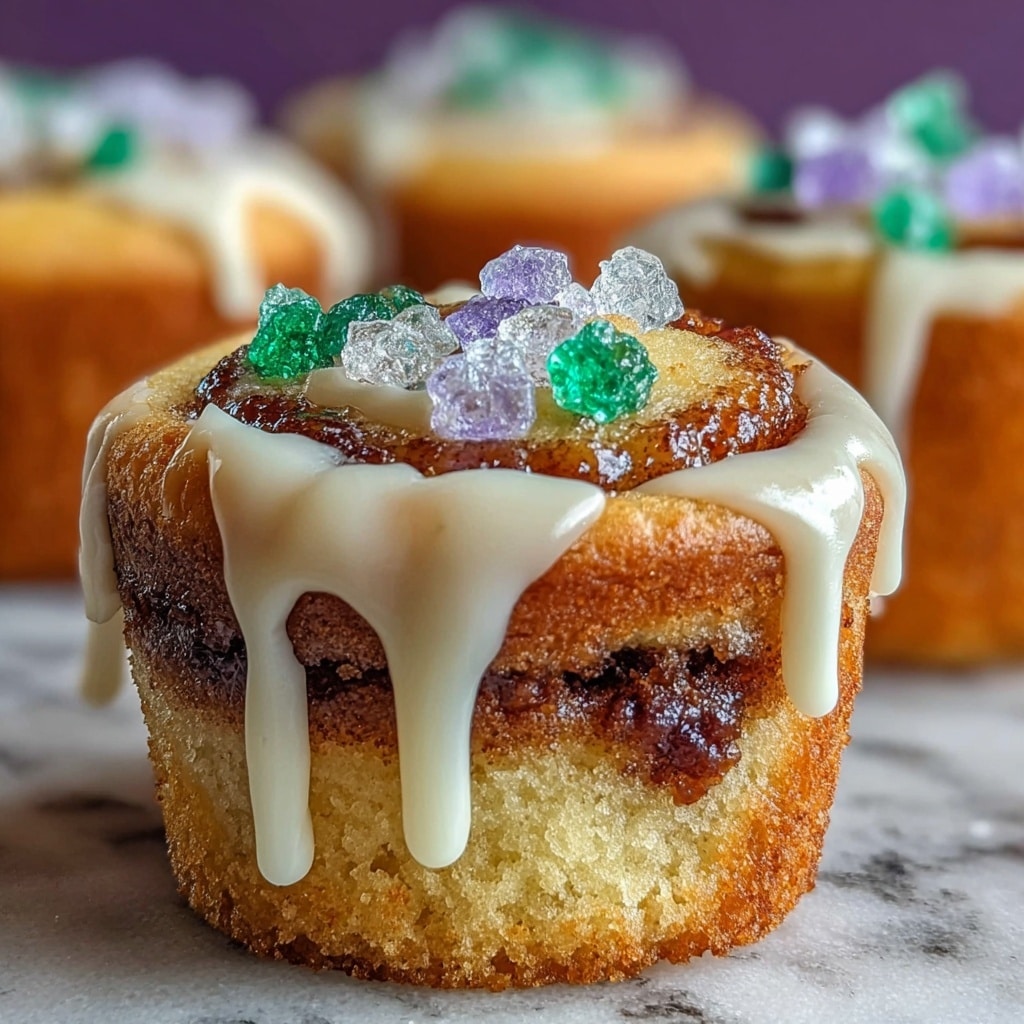 Mini King Cake Cupcakes Recipe - Recipe Image