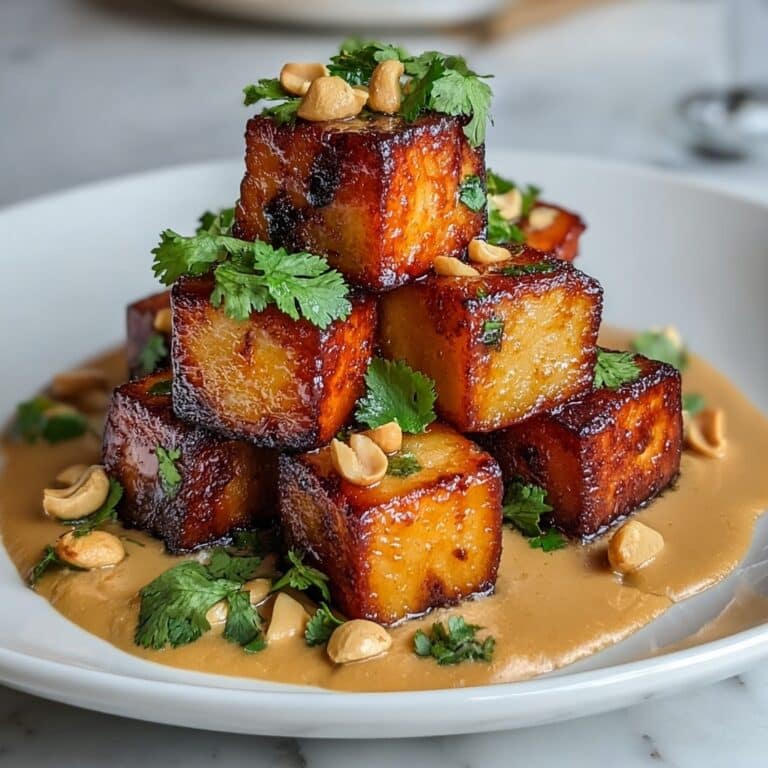 Crispy Tofu with Rich Peanut Sauce Recipe