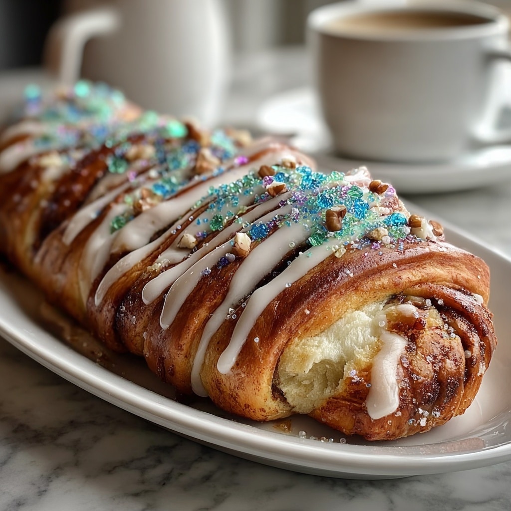 King Cake Lemon Cream Cheese Bread Recipe - Recipe Image