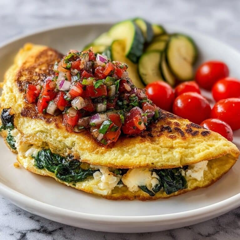 Light Veggie Egg White Omelette with Fresh Tomato Salsa Recipe