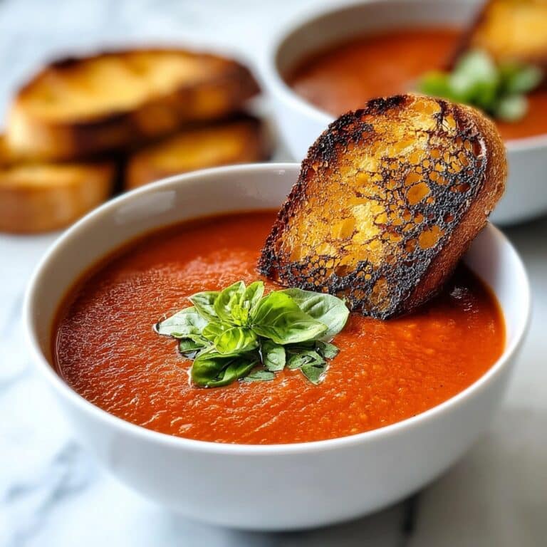 Creamy Tomato Basil Soup with Sourdough Dippers Recipe