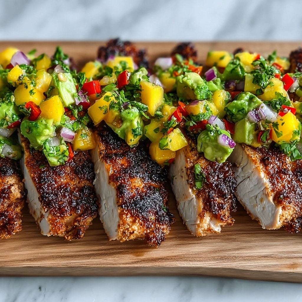 Grilled Chicken with Mango Avocado Salsa Recipe - Recipe Image