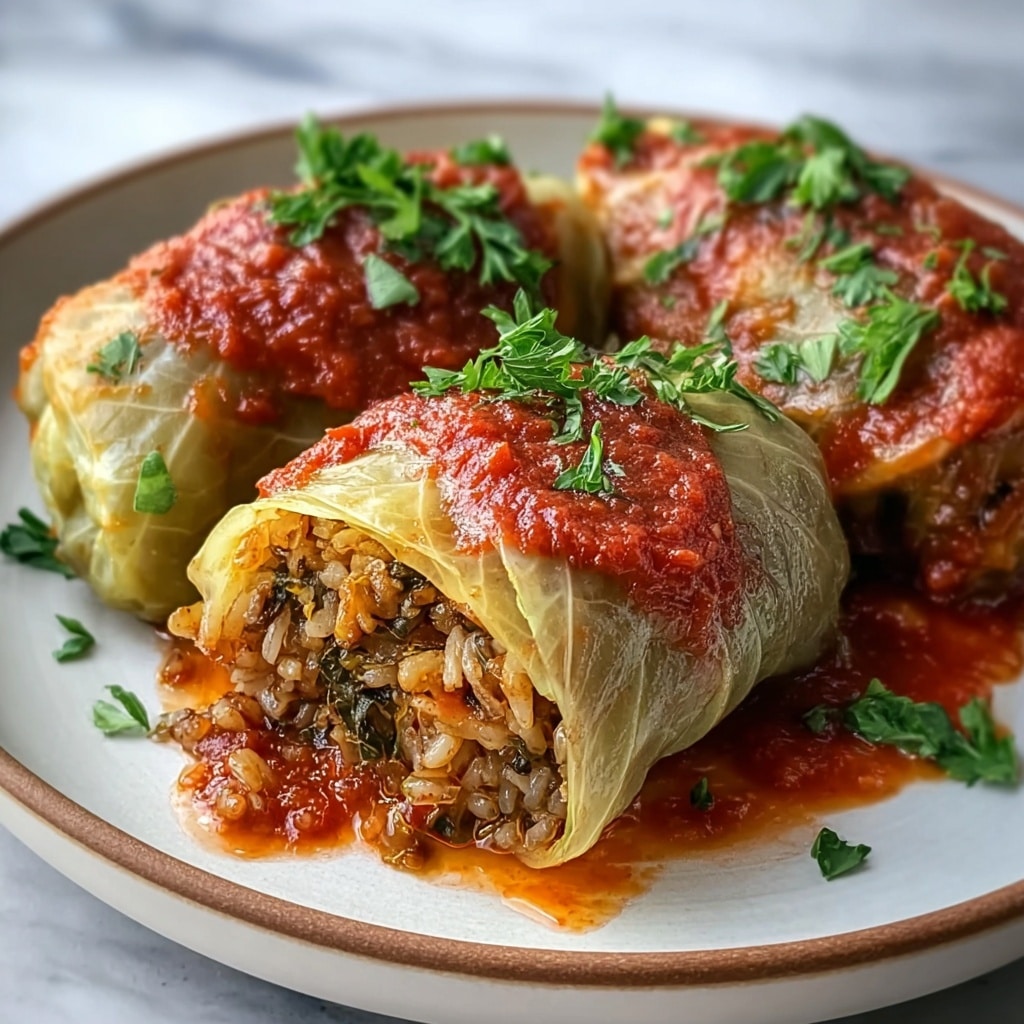 Baked Vegan Cabbage Rolls Recipe - Recipe Image