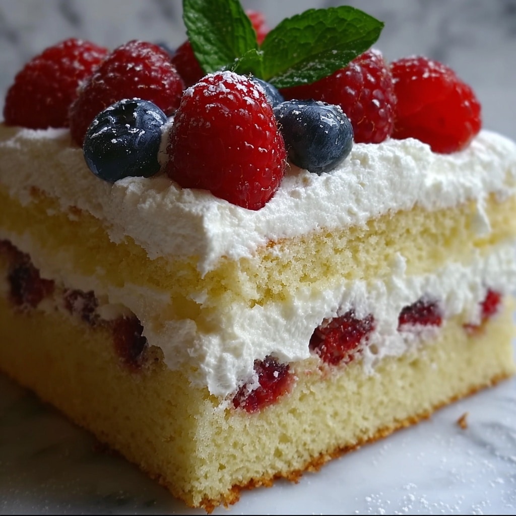No-Bake Victoria Sponge Mousse Slice Recipe - Recipe Image