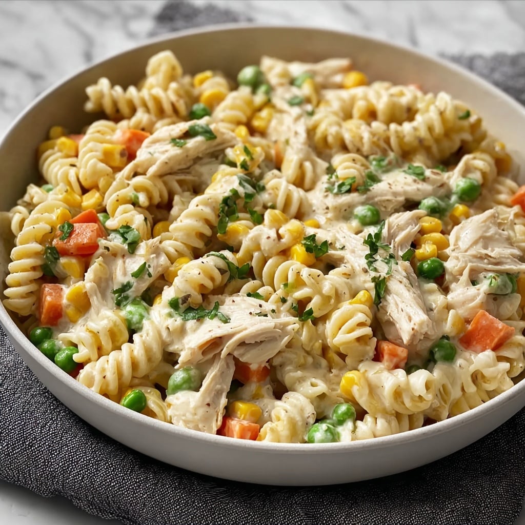 Chicken Pot Pie Pasta Recipe - Recipe Image