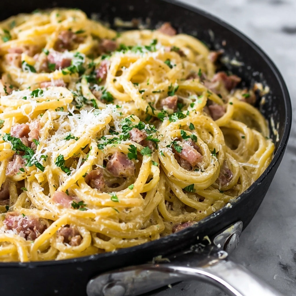 Creamy Avocado Carbonara with Smoked Beef Recipe - Recipe Image