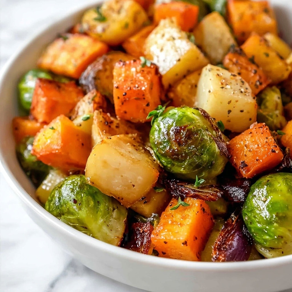 Maple Roasted Vegetables with Apples and Sweet Potatoes Recipe - Recipe Image