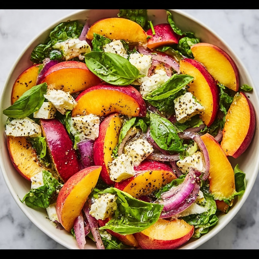 Irresistible Peach Salad: Fresh, Sweet & Savory Recipe - Recipe Image