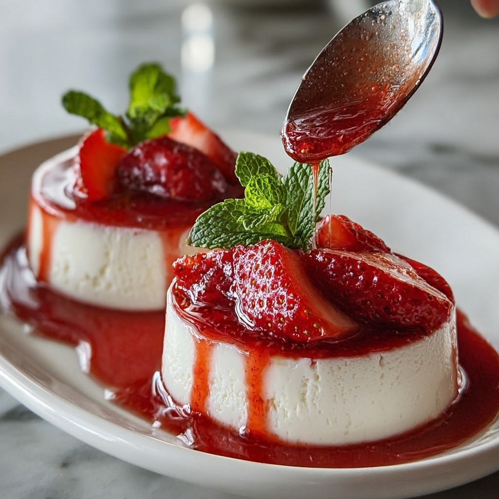 Valentine's Day Strawberry Panna Cotta Recipe - Recipe Image