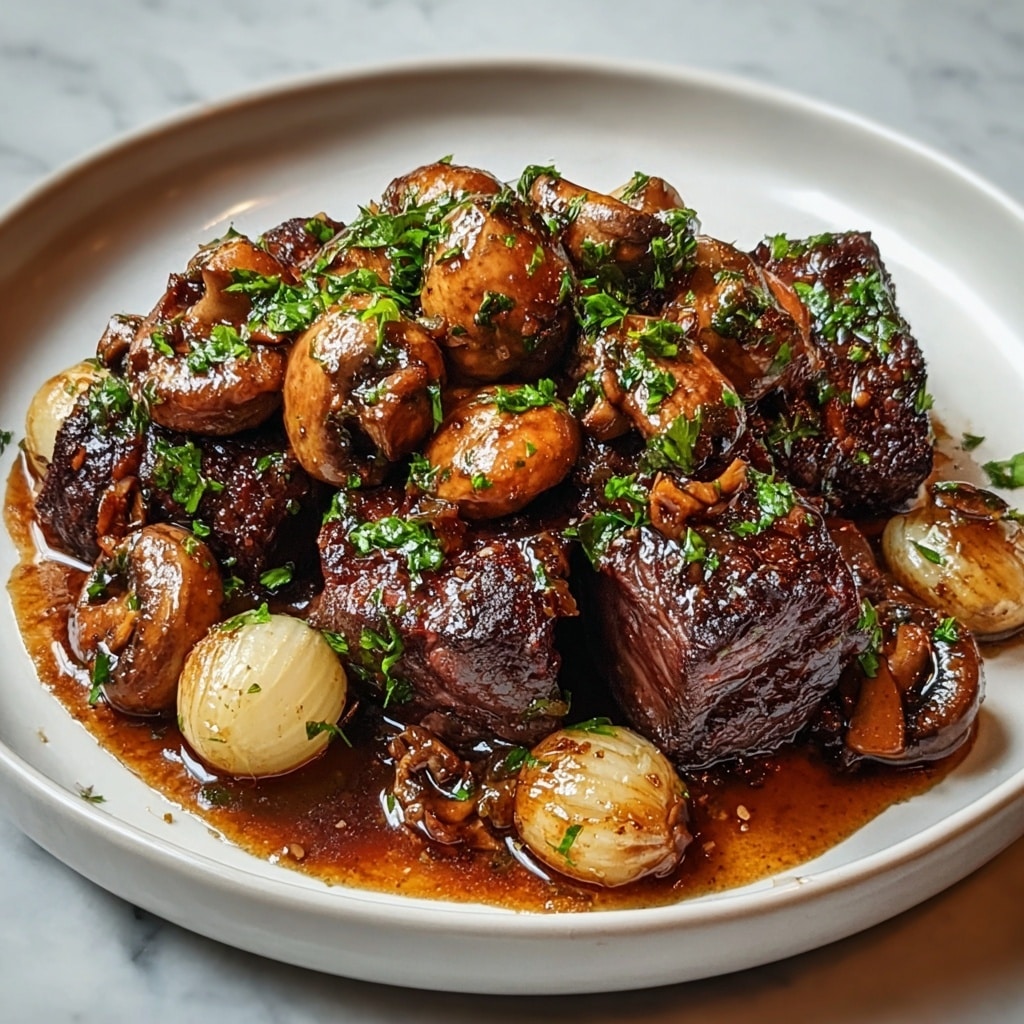 Wild Mushroom Beef Bourguignon Recipe - Recipe Image