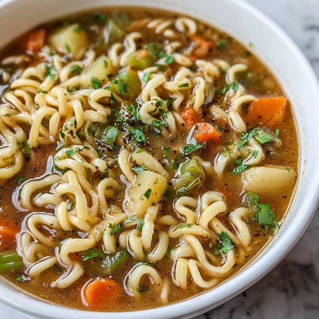 Simple Vegetable Noodle Soup Recipe - Recipe Image