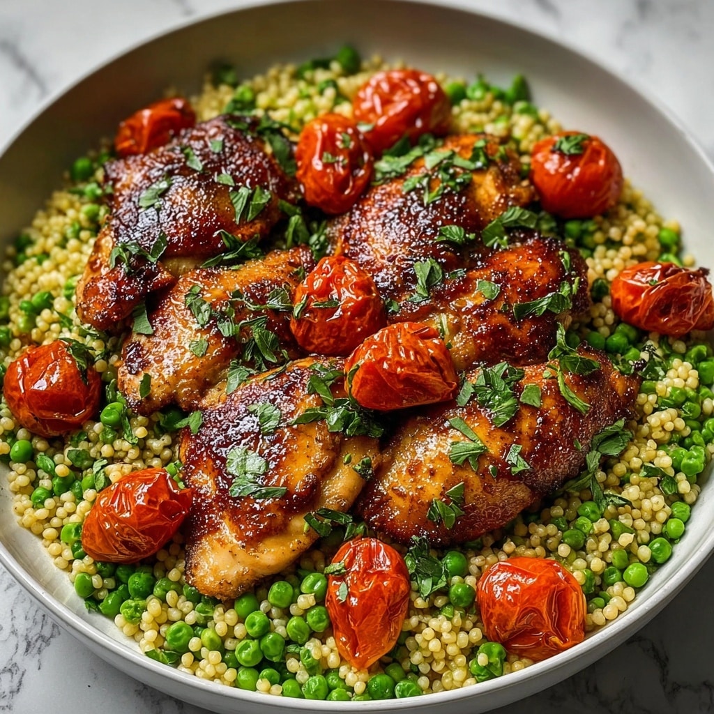 One-Pan Garlic Butter Chicken Couscous Recipe - Recipe Image