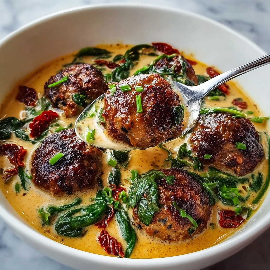 Creamy Tuscan Turkey Meatball Soup Recipe - Recipe Image