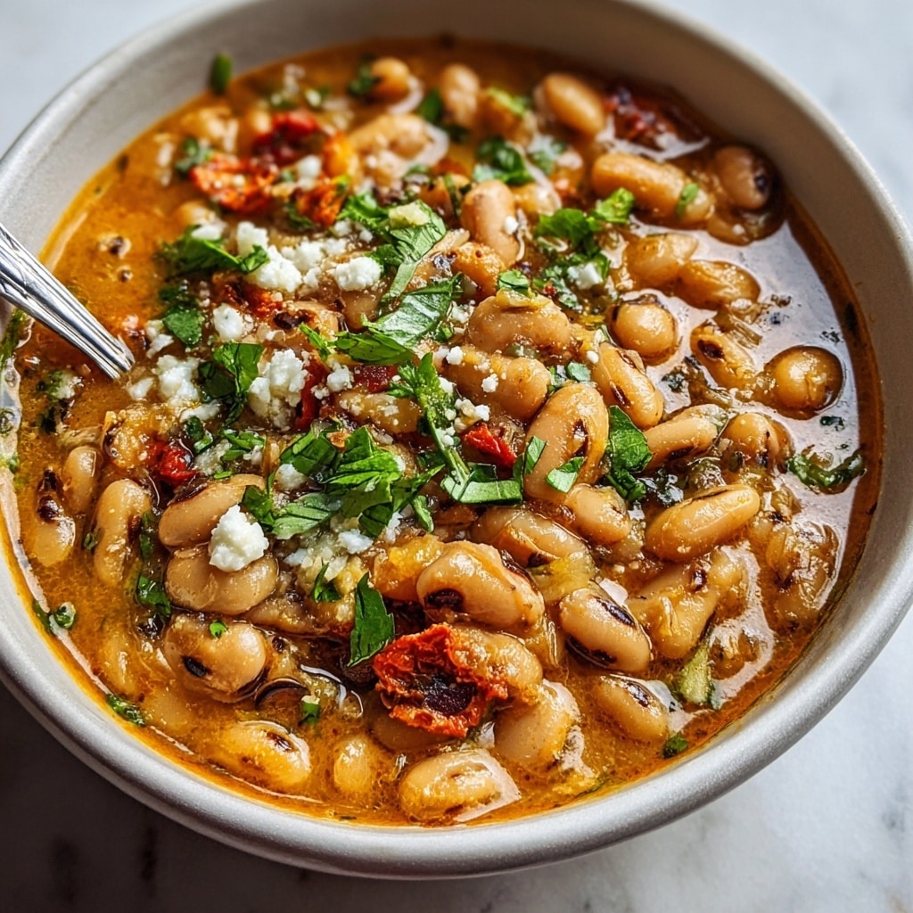 Greek Style Slow Cooker Black-Eyed Peas Recipe - Recipe Image