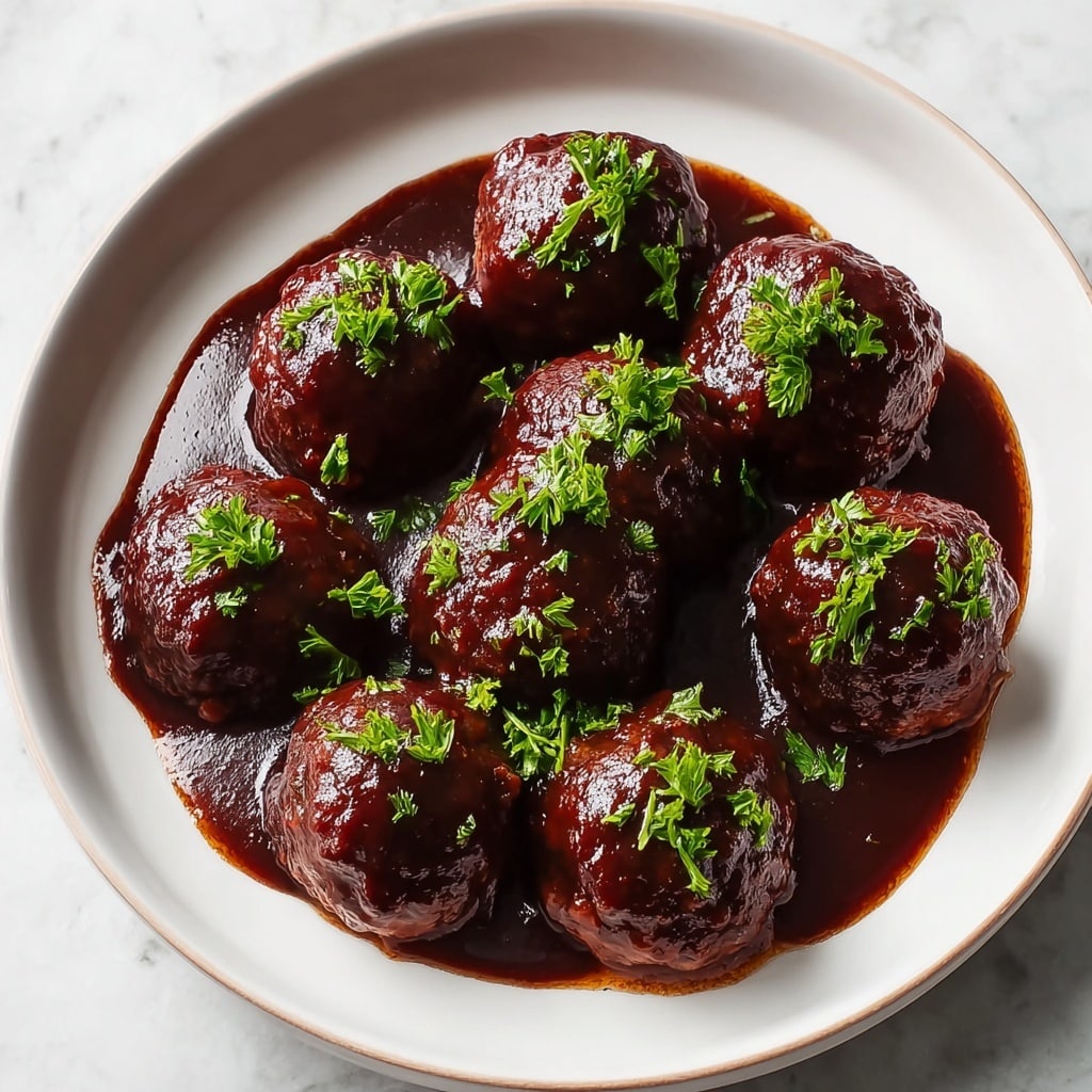 Viral Slow Cooker Cherry BBQ Meatballs Recipe - Recipe Image