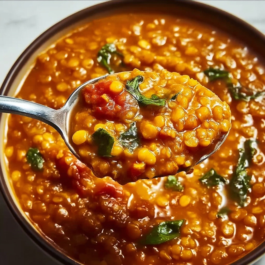 Hearty Lentil Soup with Tomato and Greens Recipe - Recipe Image