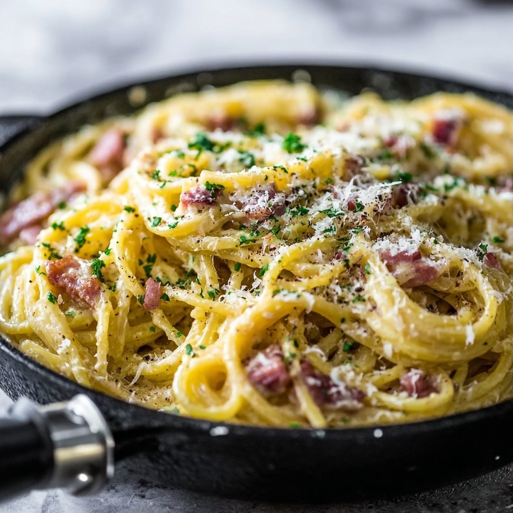 Creamy Avocado Carbonara with Smoked Beef Recipe - Recipe Image