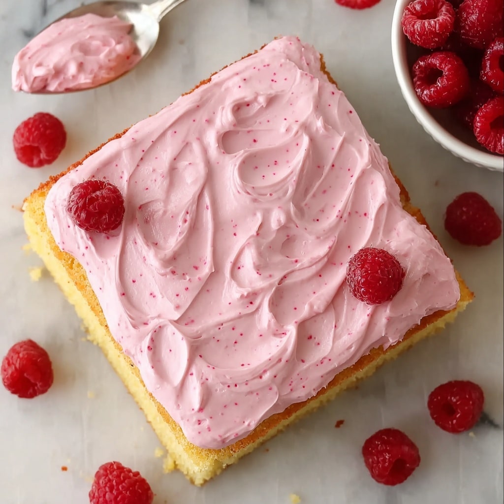 Almond Raspberry Cake with Raspberry Buttercream Recipe - Recipe Image