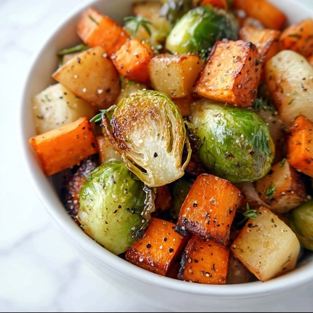 Maple Roasted Vegetables with Apples and Sweet Potatoes Recipe - Recipe Image