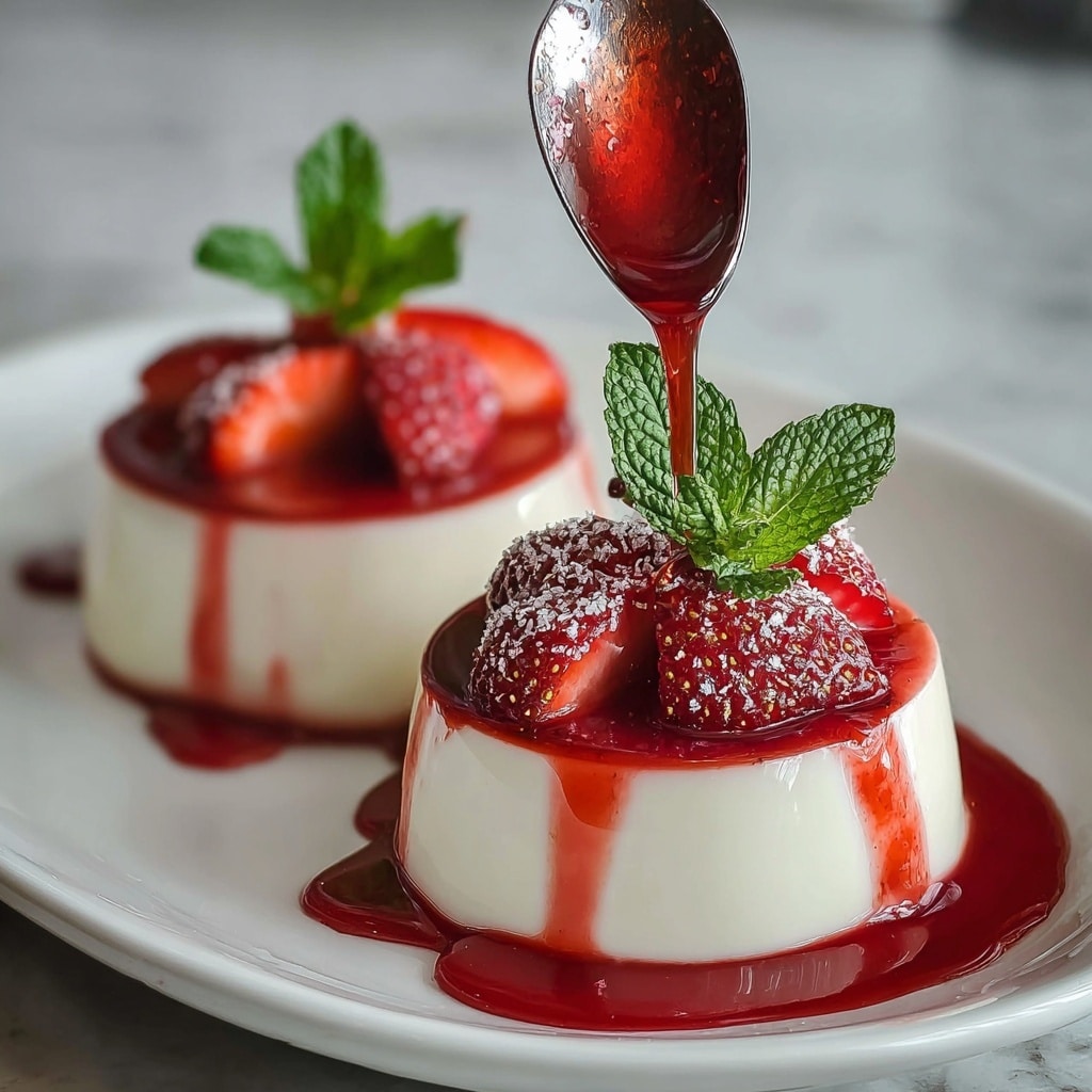 Valentine's Day Strawberry Panna Cotta Recipe - Recipe Image