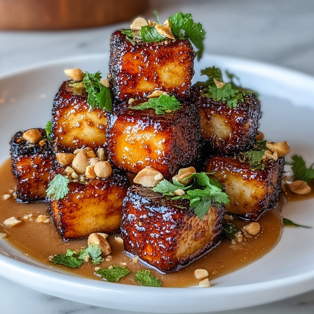 Crispy Tofu with Rich Peanut Sauce Recipe - Recipe Image