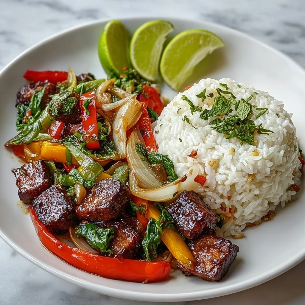 Vegan Thai Basil Tofu Stir-Fry Recipe - Recipe Image