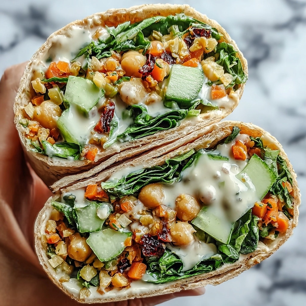 Vegan Lemon Tahini Chickpea Wraps Recipe - Recipe Image