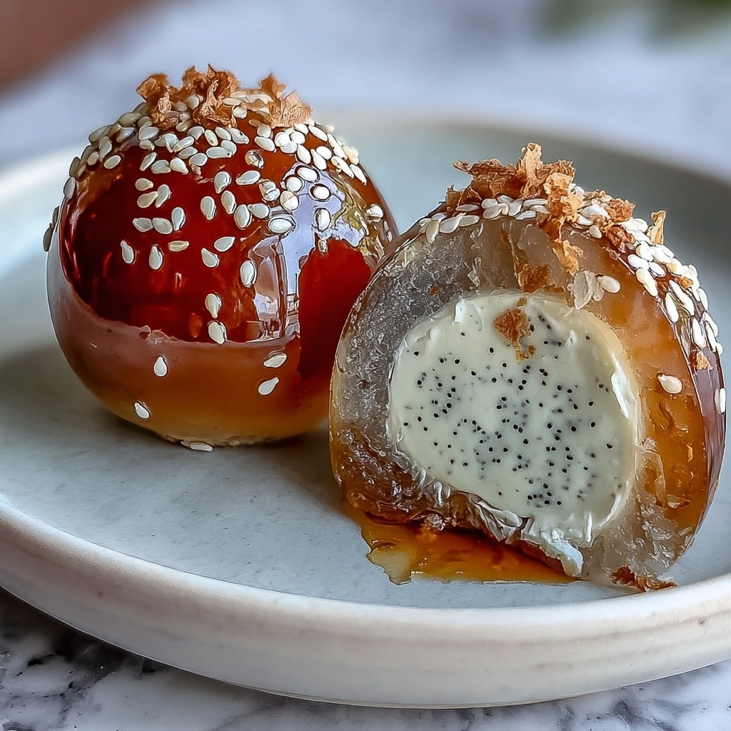 Black Sesame Mochi Ice Cream Recipe - Recipe Image